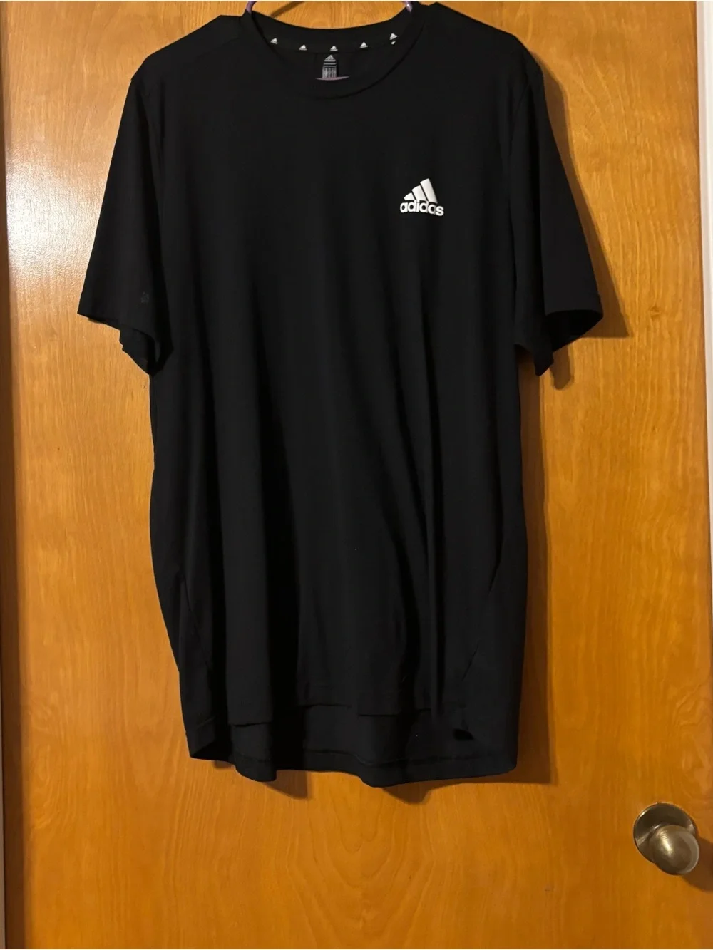 adidas Black Short Sleeve Logo Tee